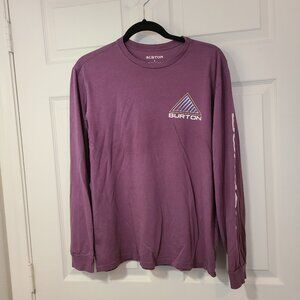 Burton Snowboards Long Sleeve Tee Purple Men's Size Small